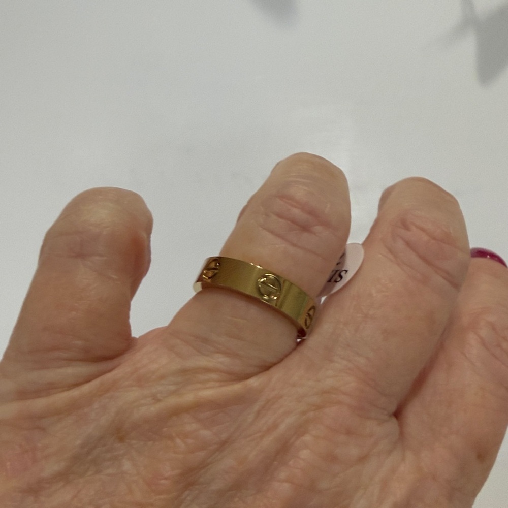 Love inspired Stampd Gold-Tone Women's Ring. Stainless steel. - Picture 2 of 3